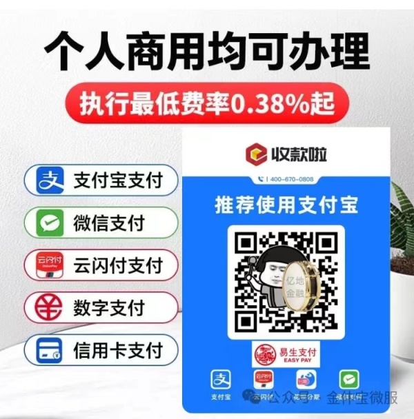 收款啦-易生支付聚合收款码