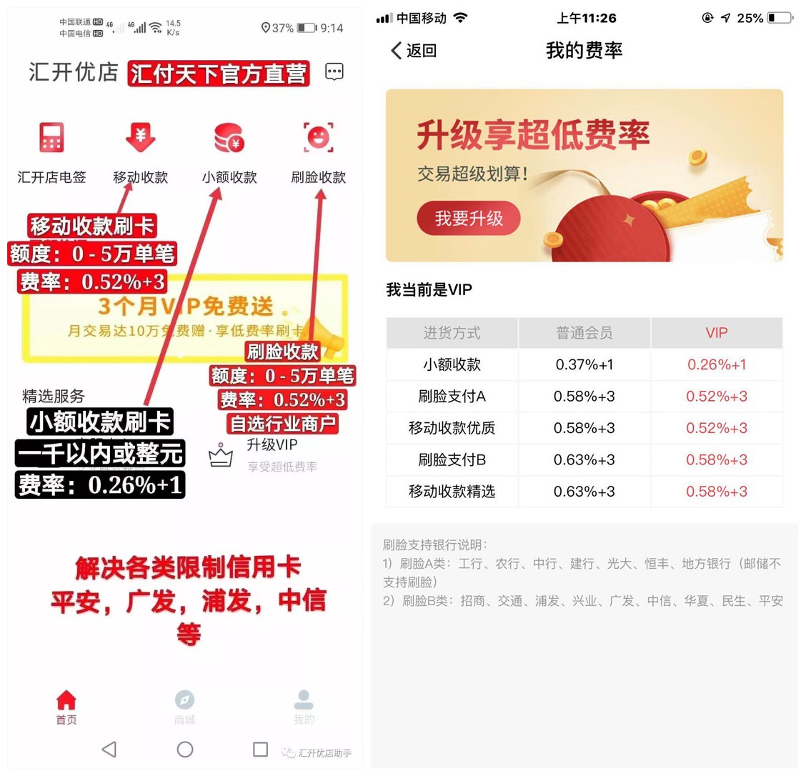 汇开优店是汇付天下做的吗?汇开优店费率